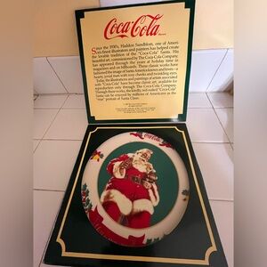 1990 Coca Cola Santa collection Christmas plate